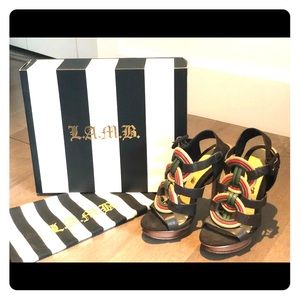 LAMB Leather Platform Sandals